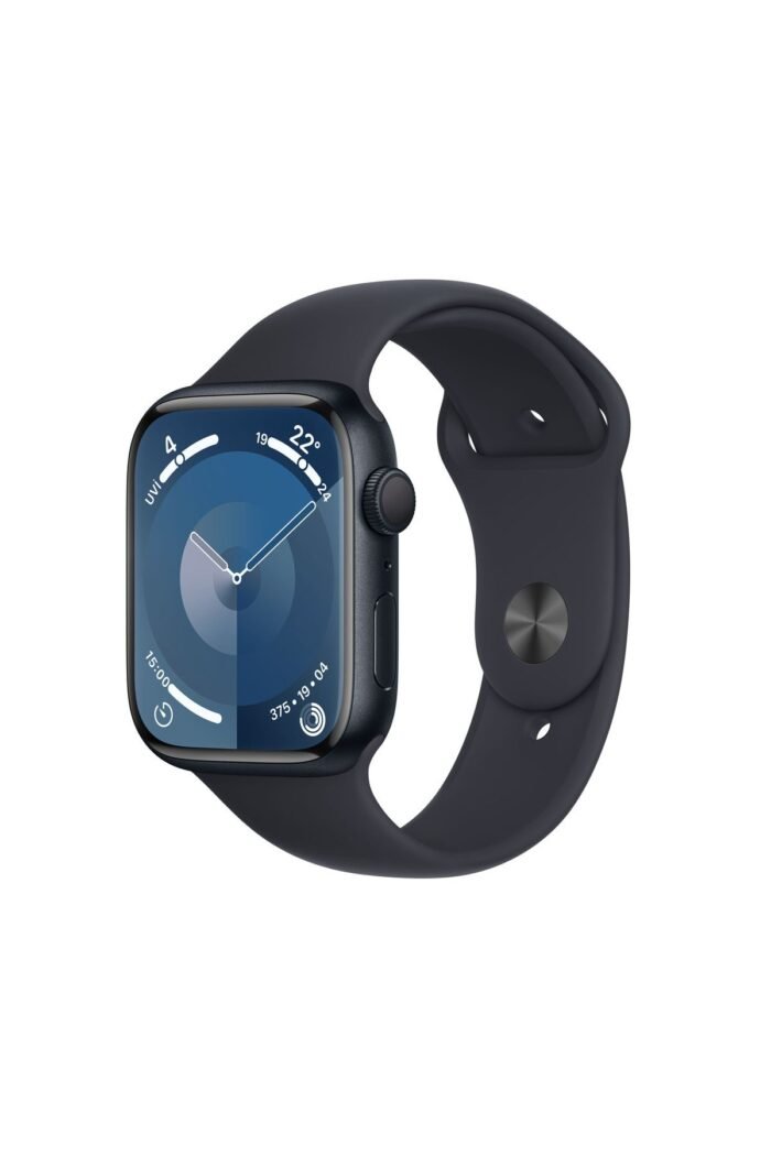 Apple Watch Seri 9 Gps 45MM Gece Yarısı Alüminyum Kasa Spor Kordon